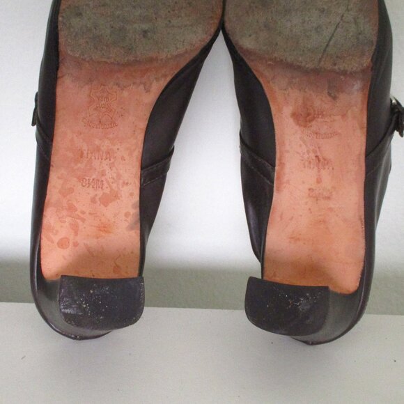 Brighton "Tiana" Womens Brown Croco Leather Slide w/2.5" Heel - Size 8.5M - Picture 11 of 11